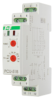 Евроавтоматика F&F PCU-518 многофункциональное, с выносным потенциомметром, 1 модуль, монтаж на DIN-рейке 230В AC, 24В AC/DC 8А 1NO/NC IP20